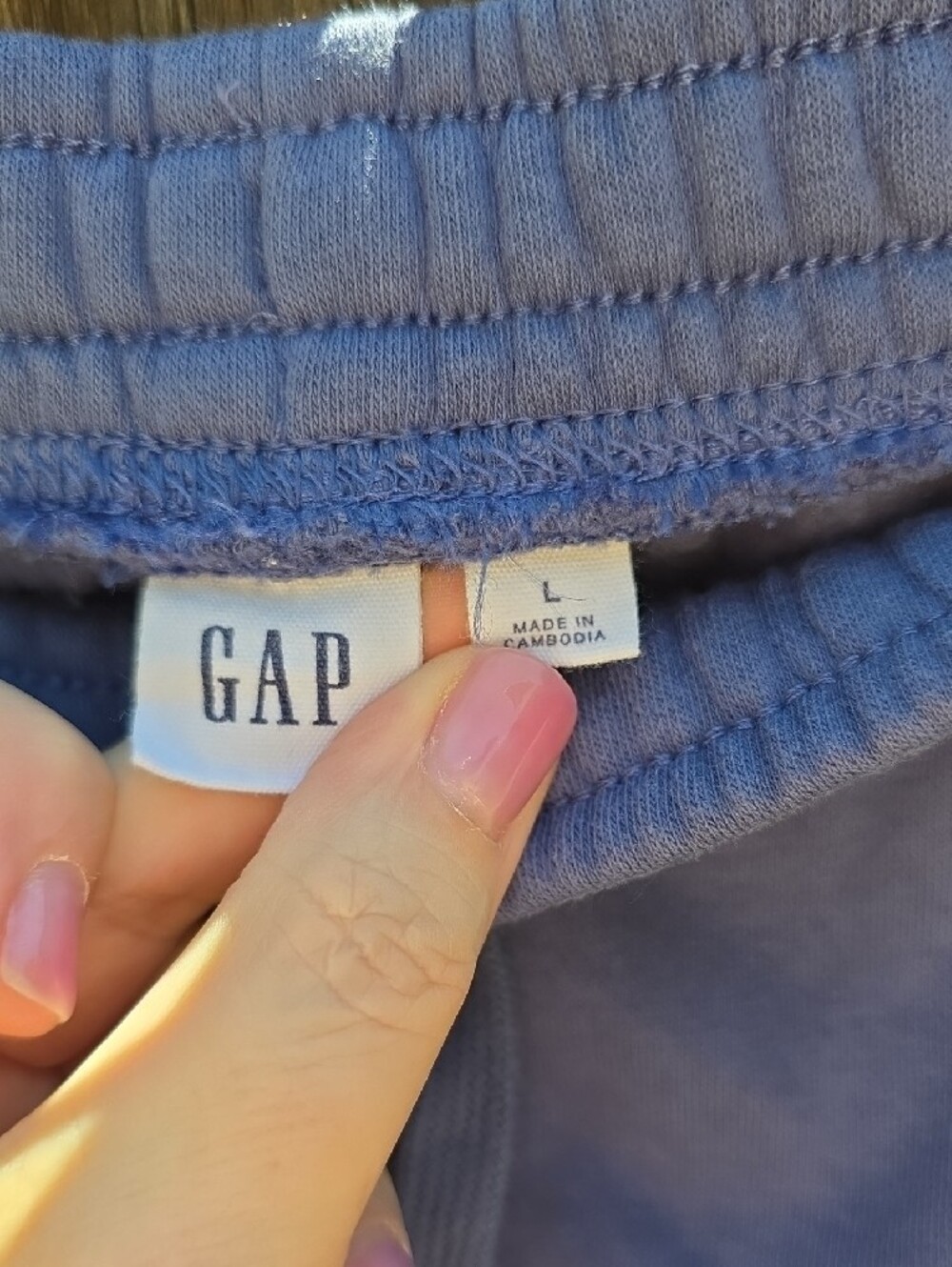GAP Men's Blue Logo Athletic Shorts Elastic Drawstring Waist - Picture 2 of 10